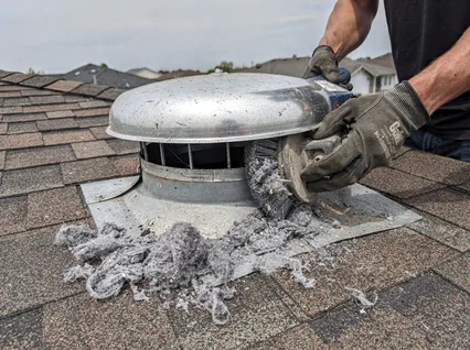 Cleaning Dryer Vent On Roof in Baldwin Park